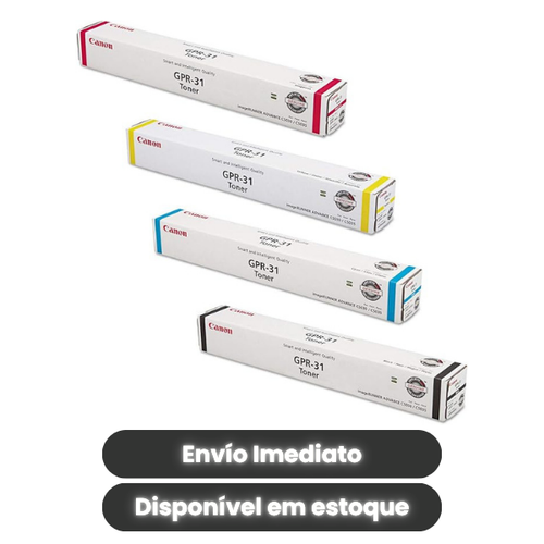 Kit Toner Canon GPR-31 Original CMYK | OEM Original Canon | Compatível imageRUNNER ADVANCE C5030 C5035 C5235 C5240