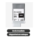Cartucho de Tinta Canon PFI-102MBK Preto Fosco Original 130ml para Plotter imagePROGRAF iPF500, iPF700 e iPF710 – Código 0894B001AA
