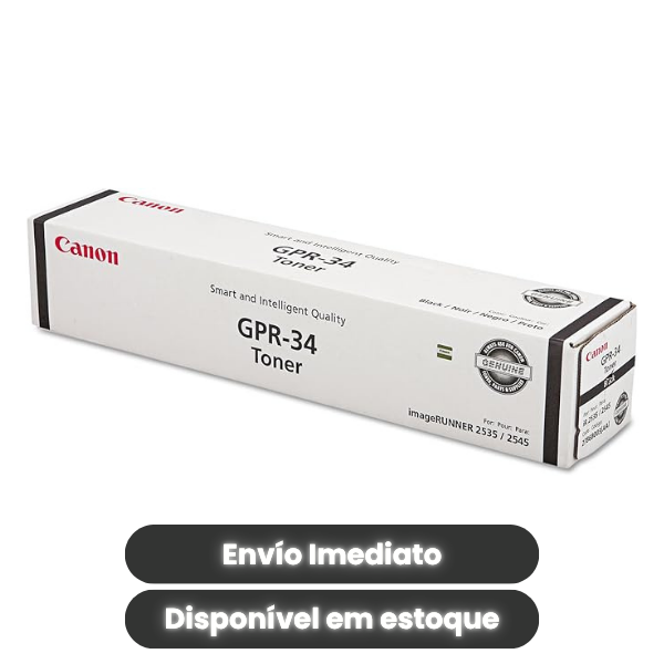 Toner Canon GPR-34 ORIGINAL Preto | OEM 2786B003AA | Compatível imageRUNNER 2535 2535i 2545 2545i