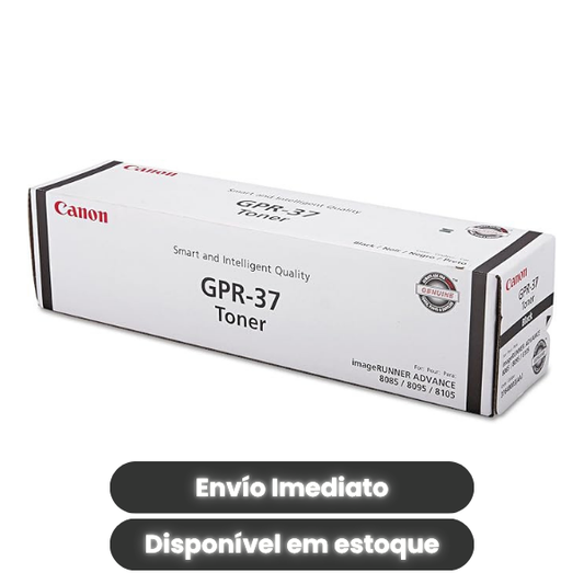 Toner Canon GPR-37K Original Preto | OEM 3764B003AA | Compatível imageRUNNER ADVANCE 8085 8095 8105 8205 8285 8295