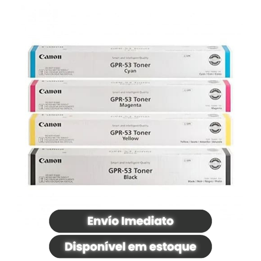 Toner Canon GPR-53 Kit 4 Cores CMYK | Preto, Ciano, Magenta e Amarelo | Compatível imageRUNNER C3330 C3525 C3530 C3730