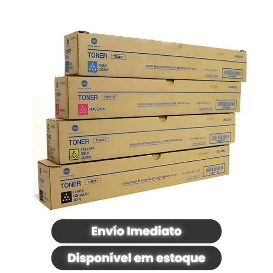 Kit Toner Konica Minolta ORIGINAL TN-328 CMYK | Preto, Ciano, Magenta e Amarelo | Compatível bizhub C250i C300i C360i