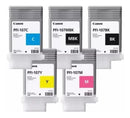 Kit Completo Tintas Canon PFI-107 Original 130ml para Plotter imagePROGRAF iPF670, iPF680, iPF770 e iPF780 – MBK, BK, C, M e Y