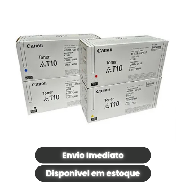 Kit Toner Canon T10 Original CMYK para imageCLASS X MF1538C e LBP1538C | Preto, Ciano, Magenta e Amarelo |