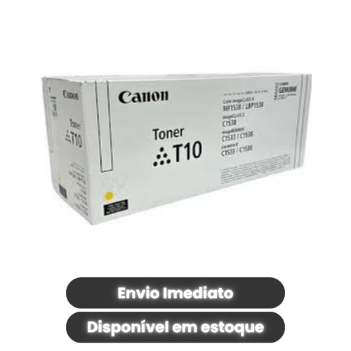 Toner Canon T10 Yellow Original 4563C001AA para imageCLASS X MF1538C e LBP1538C |Yellow| Rendimento até 10.000 Páginas