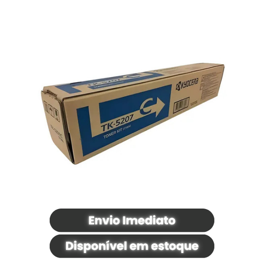 Toner Kyocera TK-5207C Cyan Original 1T02R5CUS0 para TASKalfa 356ci e 358ci – Rendimento 12.000 Páginas