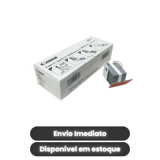Grampo Original Canon J1 6707A001AA para ImageRUNNER IR2016 IR2020 IR5075 IR6570 – Caixa com 3 Cartuchos e 15.000 Grampos
