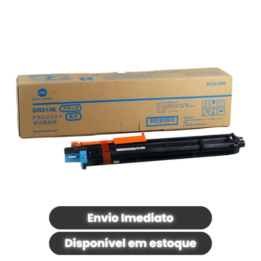 Cilindro Original Konica Minolta DR-313 BK A7U4ORD Bizhub C258 C308 C368 C458