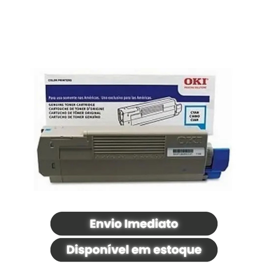 Toner Original OKI / Okidata ES8473 Cyan – Código 45862826 – Ciano – Rendimento até 10.000 Páginas