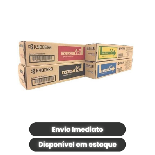 Kit Toner Original Kyocera TK-5207K CMYK para TASKalfa 356ci | Alto Rendimento e Qualidade Profissional