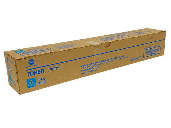 Toner Konica Minolta TN324C Original Cyan (Ciano) A8DA450 para Bizhub C258, C308 e C368