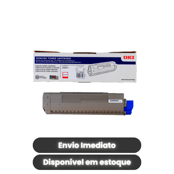 Toner Original OKI / Okidata ES8473 Magenta – Código 45862825 – Ciano – Rendimento até 10.000 Páginas (Cópia) (Cópia)